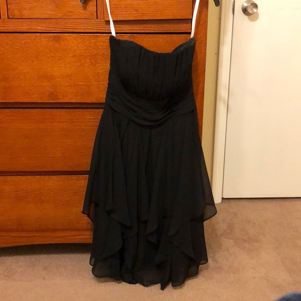 Black strapless dress